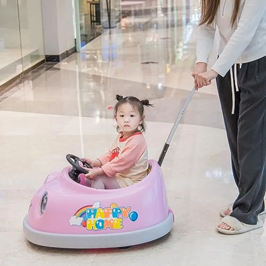12V 2 velocidades passeio elétrico no carro pára-choques para crianças de 1 a 6 anos, carro elétrico infantil com controle remoto, luzes LED, Bluetooth