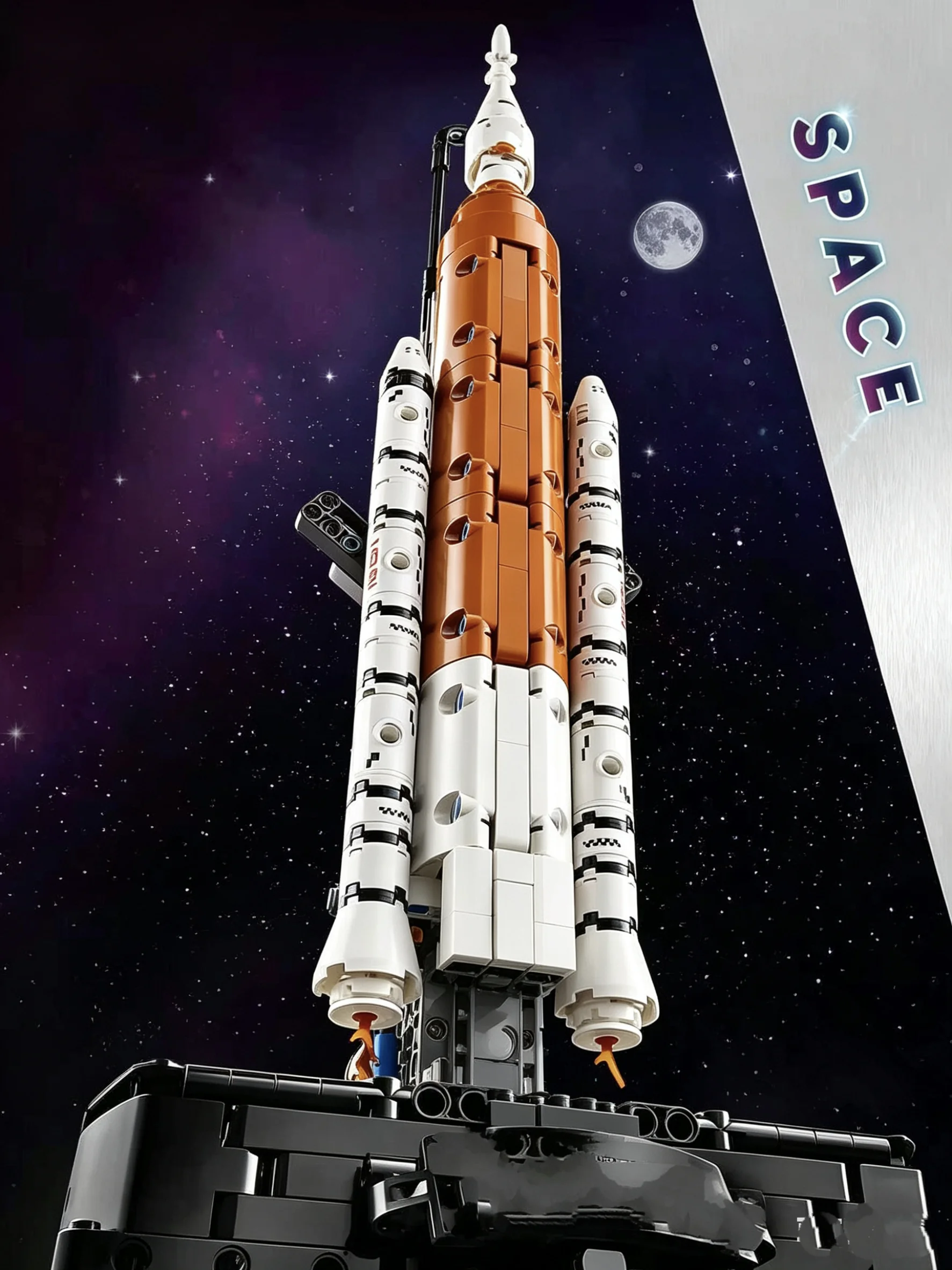 

Набор строительных блоков «Система космических запусков» из 632 деталей, модель ракеты-носителя, коллекционная игрушка-конструктор, подарок для детей