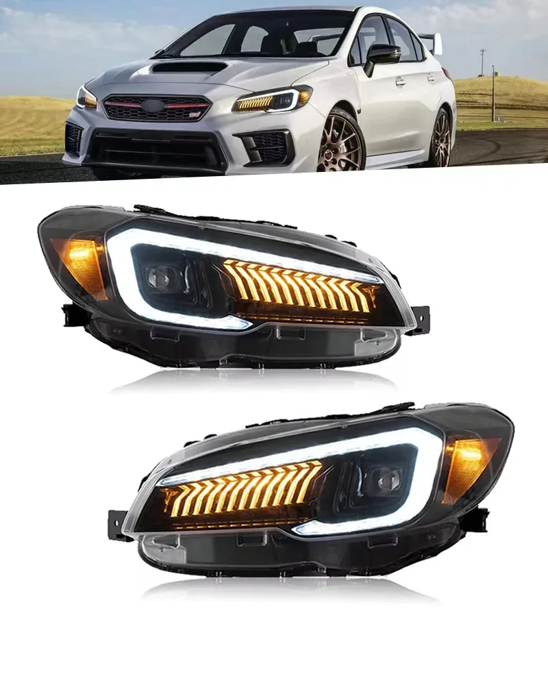 

Поп-автомобильные полностью светодиодные фары для аксессуаров Subaru WRX 2015-2021 WRX STI DRL, фара с указателем поворота в сборе