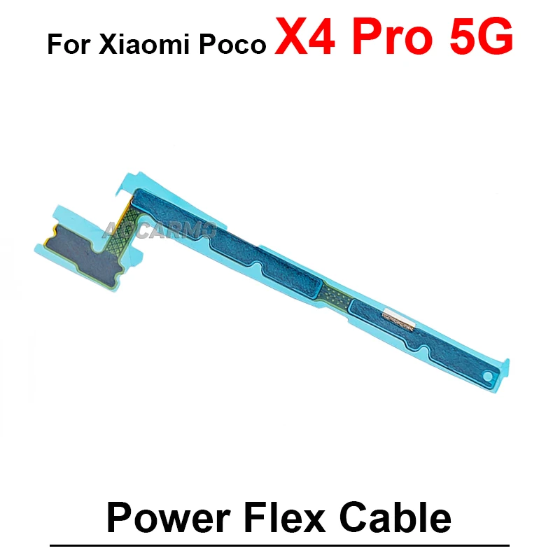 1Pcs Power On 0ff / Home Buttons Fingerprint Flex Cable For Xiaomi Poco X4 Pro 5G Replacement Parts