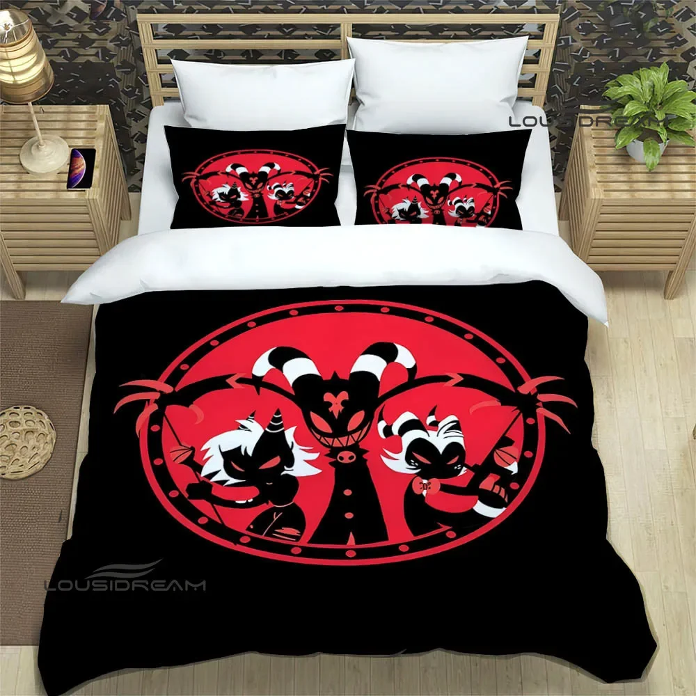 H-Helluva-Boss Cartoon Bedding Sets exquisite bed supplies set duvet cover bed comforter set bedding set luxury birthday gift