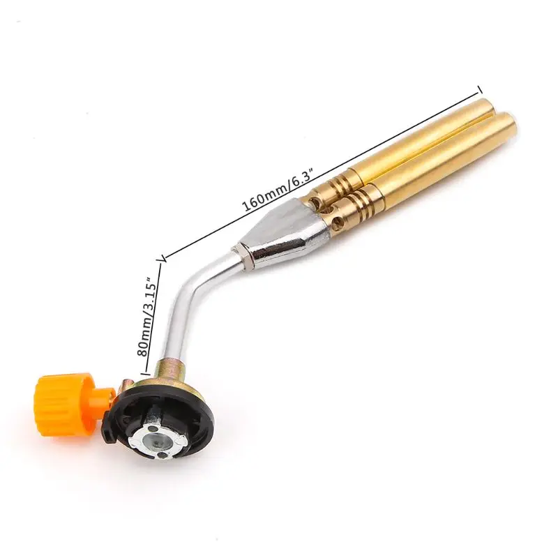 Antorcha llama tipo soplete butano, soplete Gas para soldar doble tubo, encendedor para quemador, envío directo