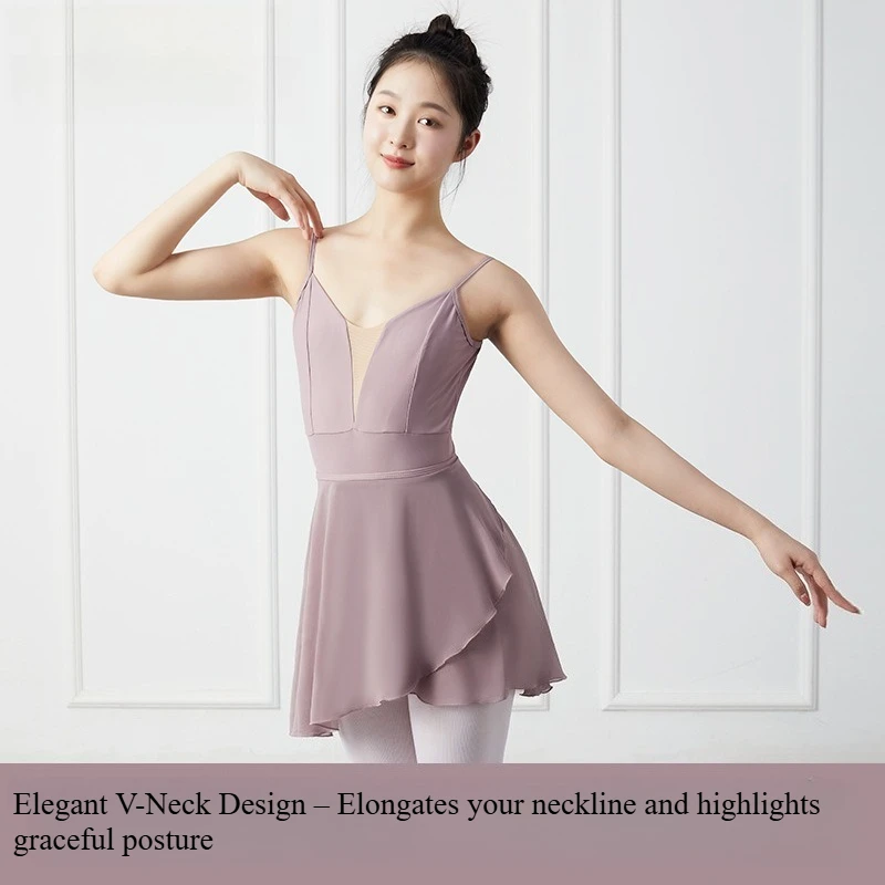 

Women Backless One-Piece Suspender Ballet Dance Leotard Adult Tight-Fitting Body Costume for Dance Teachers & Art Exams Practice