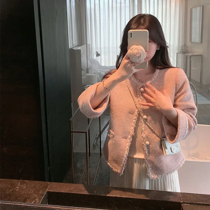 

Xiaoxiangfeng Short Jacket French Fresh and Gentle Autumn Winter New Item Light Luxury Socialite Explosive Street Short Jackets