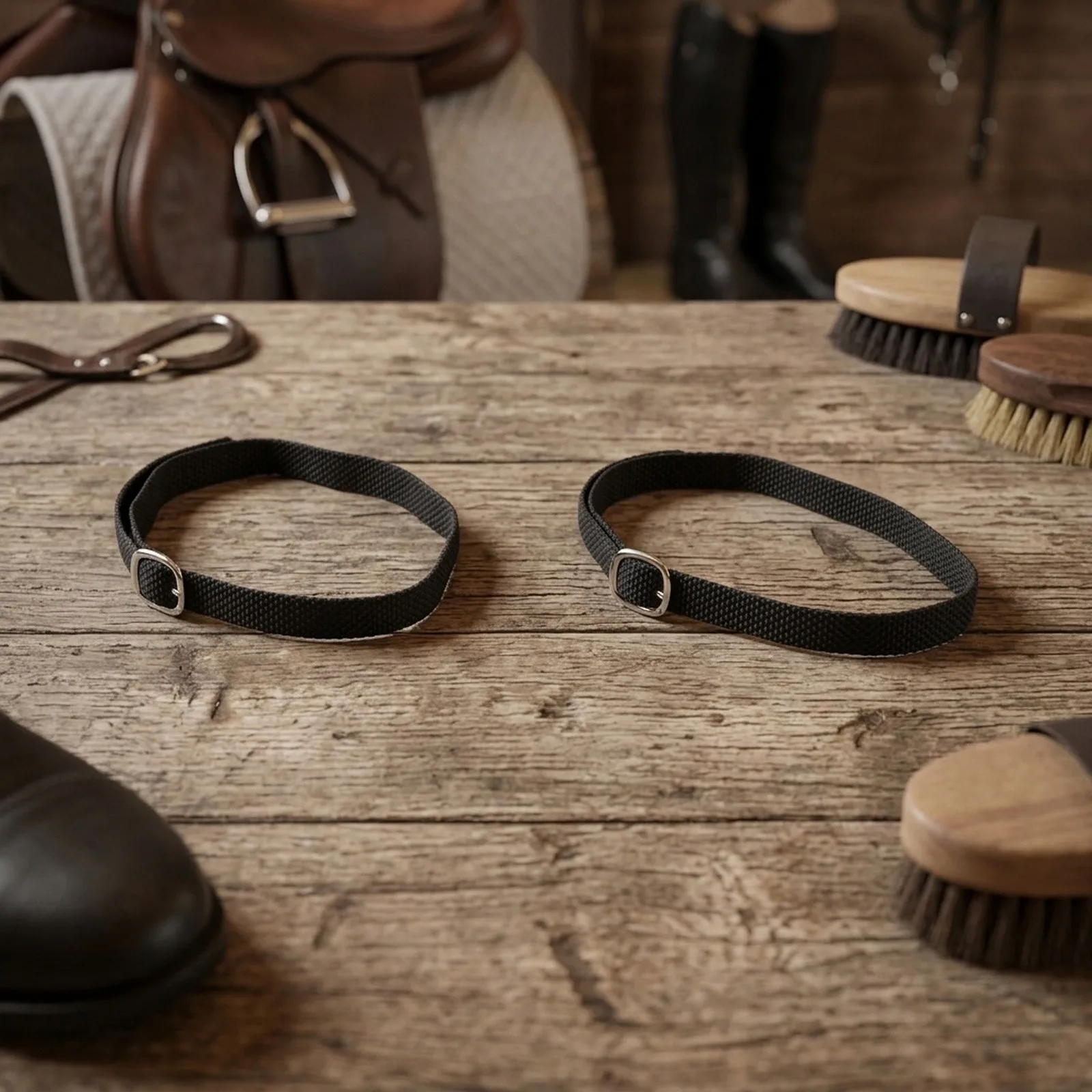 For Spur Straps For Horseback Riding 2 Units Polyester Material With Smooth Metal Buckle For Reliable Tightening