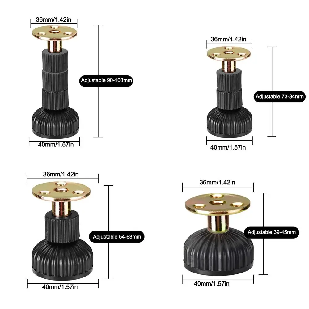 Metal Furniture Legs Adjustable Replacement Cabinet Legs Anti Scratch Wear-resistant Nightstand Storage Box Leg