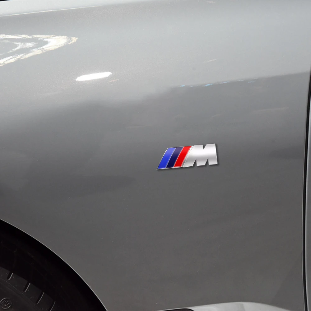 Car M Logo Fender Emblem Badge Rear Trunk Sport Sticker Grille Accessories For BMW M POWER F13 F15 F16 F30 F34 F32 F31 E36 E46