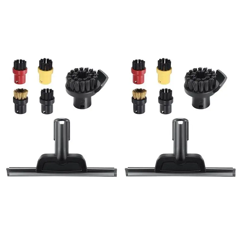 

2 шт. круглых щеток-насадок для очистки окон для пароочистителей Karcher SC1 SC2 SC3 SC4 SC5, запчасти и аксессуары