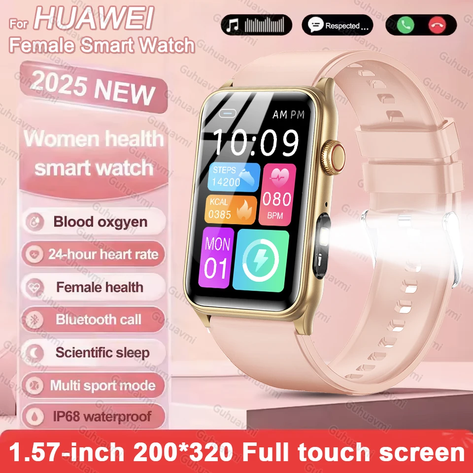 2026 New Women 24/7 Health Smart Watch 1.57-inch AMOLED AI Diagnosis Blood Pressure BT Call Menstrual Sleep Tracker Smartwatches
