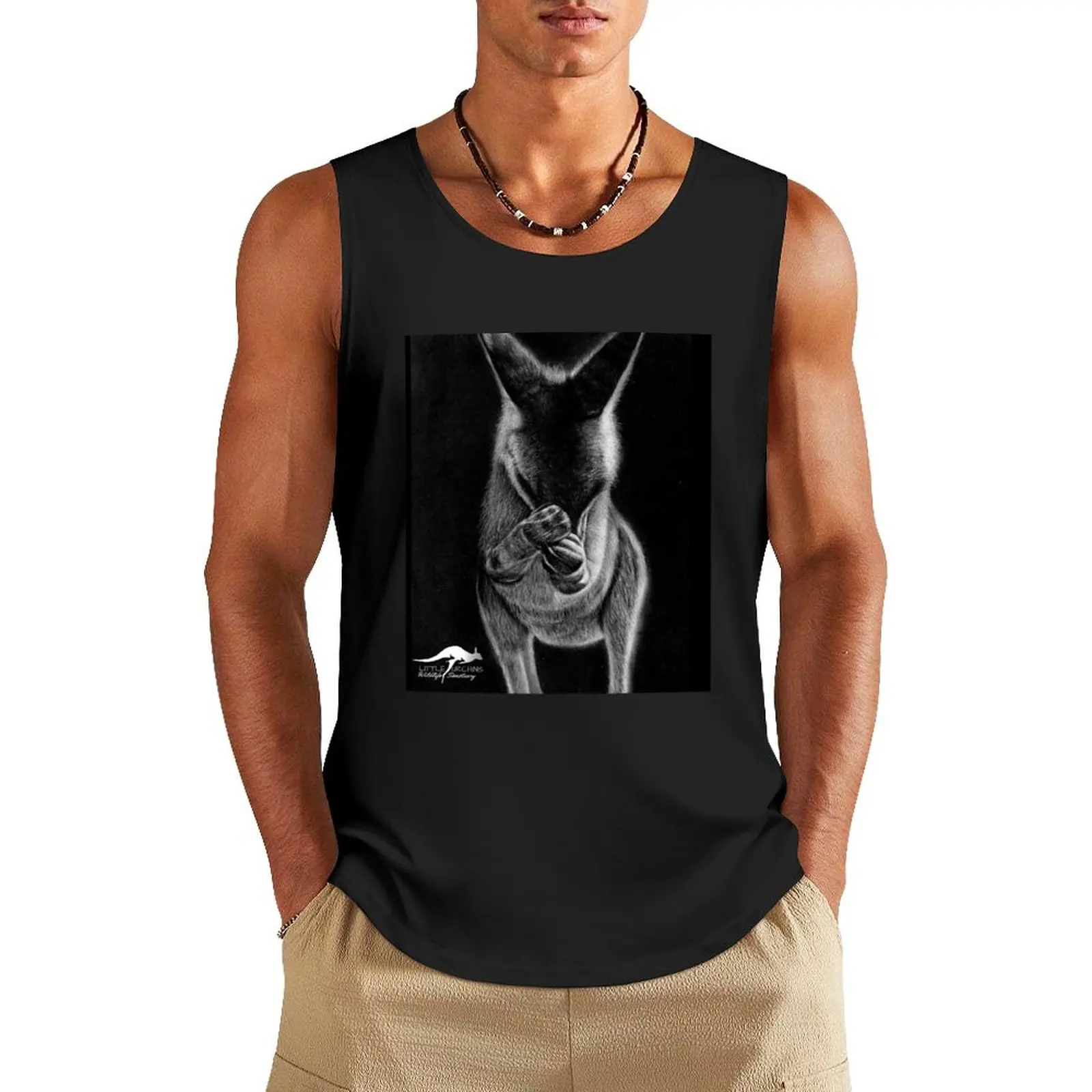 Flossy - one of the family at Little Urchins Tank Top gym wear men T-shirt men sleeveless t-shirts for men