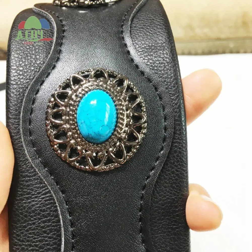 

AED4-Guitar Strap Ethnic Style Leather Adjustable Acoustic Electric Belt