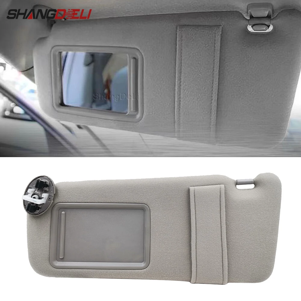 Left Side Car Sun Visor With Mirror For Toyota Camry 2007 - 2013 Accessories Grey Color