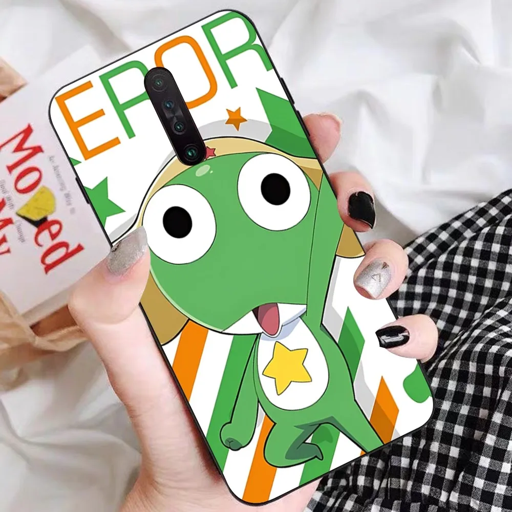 Funny Cartoon Keroro Gunsou Frog Phone Case For Redmi 5 6 7 8 9 10 plus pro 6 7 8 9 A GO K20 K30 K40 pro plus F3 Fundas