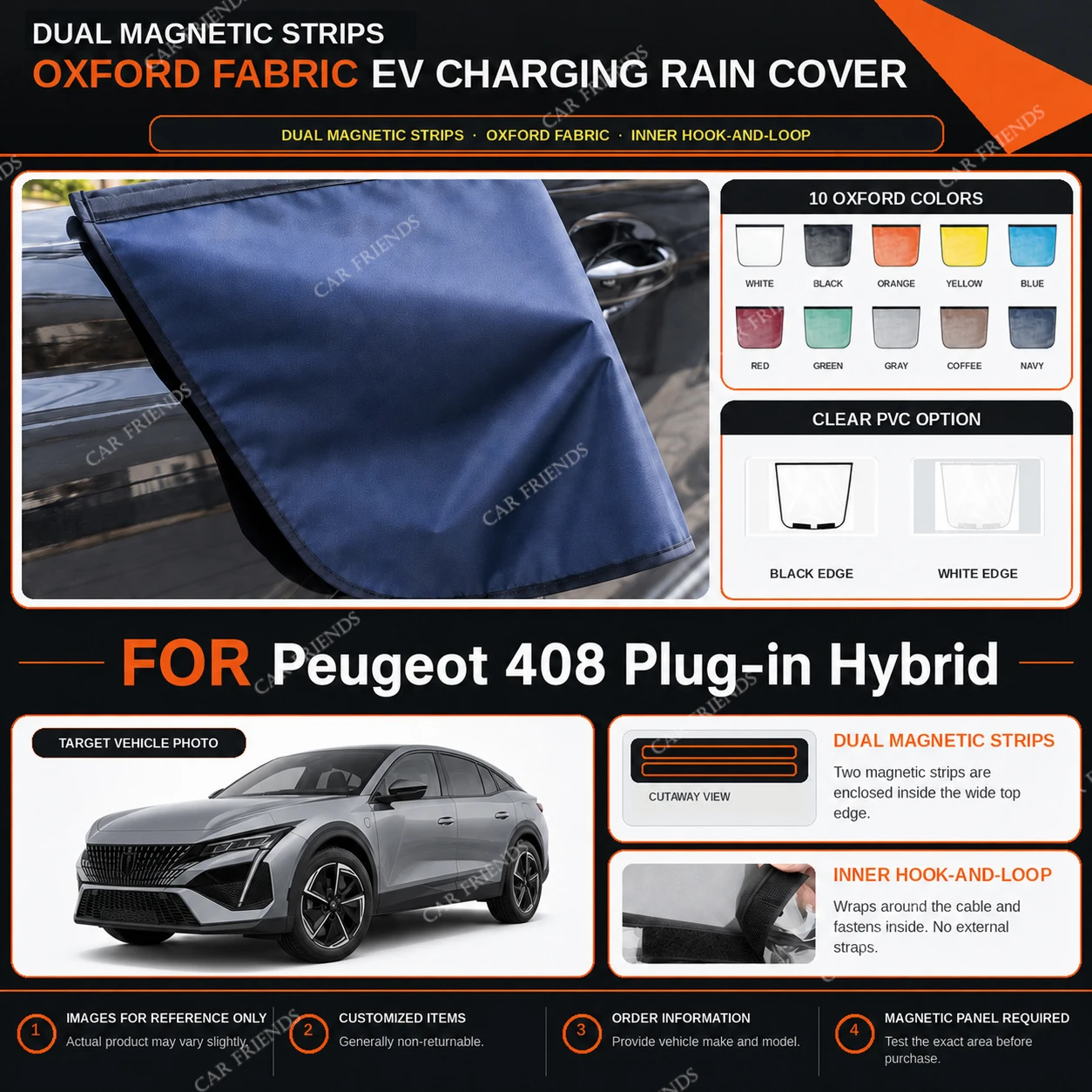 capa-de-chuva-para-porta-de-carregamento-de-veiculos-eletricos-em-tecido-oxford-para-peugeot-408-hibrido-plug-in-com-tiras-magneticas-duplas-repelente-a-Agua-e-antirriscos