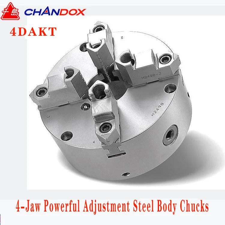 Taiwan Brand CHANDOX 4-Jaw Powerful Adjustment Steel Body Chucks 4DAKT-08 4DAKT-08 4DAKT-10 4DAKT-012 4DAKT-015