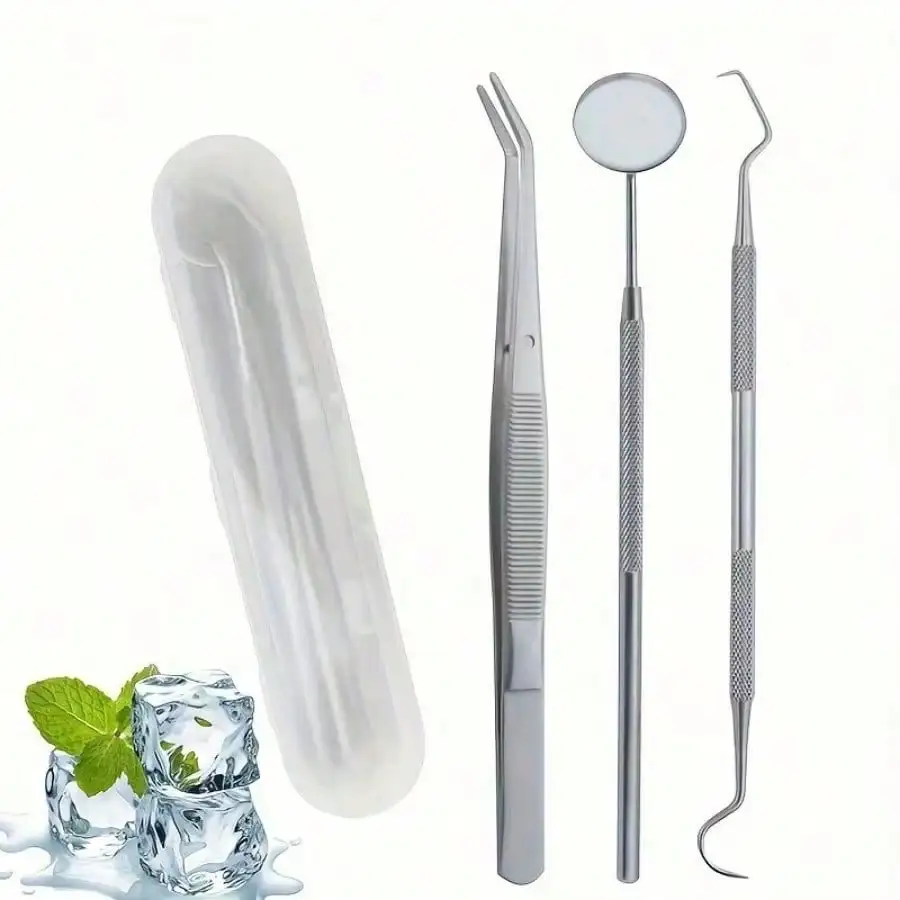Professional Stainless Steel Dental Hygiene Kit, Teeth Cleaning & Whitening Tools with Storage Case