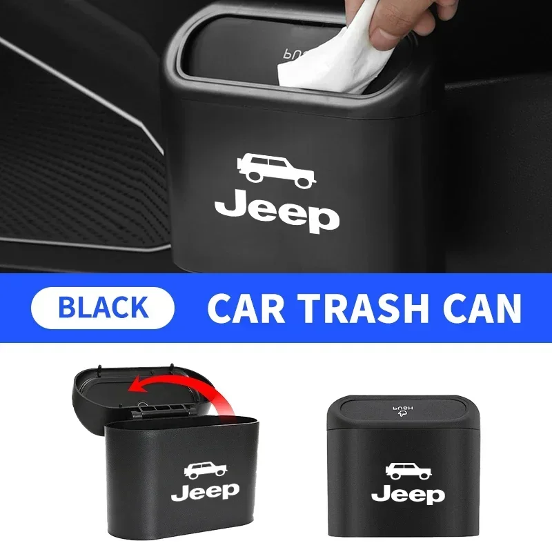 

Автомобильный мусорный бак, подвесной ящик для хранения на спинку сиденья или дверь, для Jeep Grand Cherokee, Wrangler JK, Gladiator, Compass, Renegade, Patriot