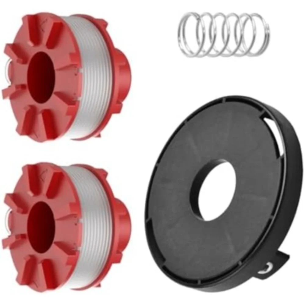 Replacement Trimmer Spools for Agillo 36255 BL 18200 3630 LI E SOLO 2mm x 8m ABS Nylon Includes Cap Spring 2pcs