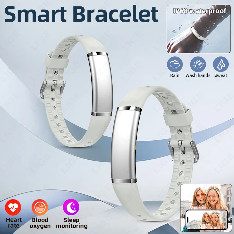

2026 LIGE Luxury Smart Watch Ultra-thin body IP68 Waterproof Daily Monitoring Menstrual Management Smart Bracelet For Women Men