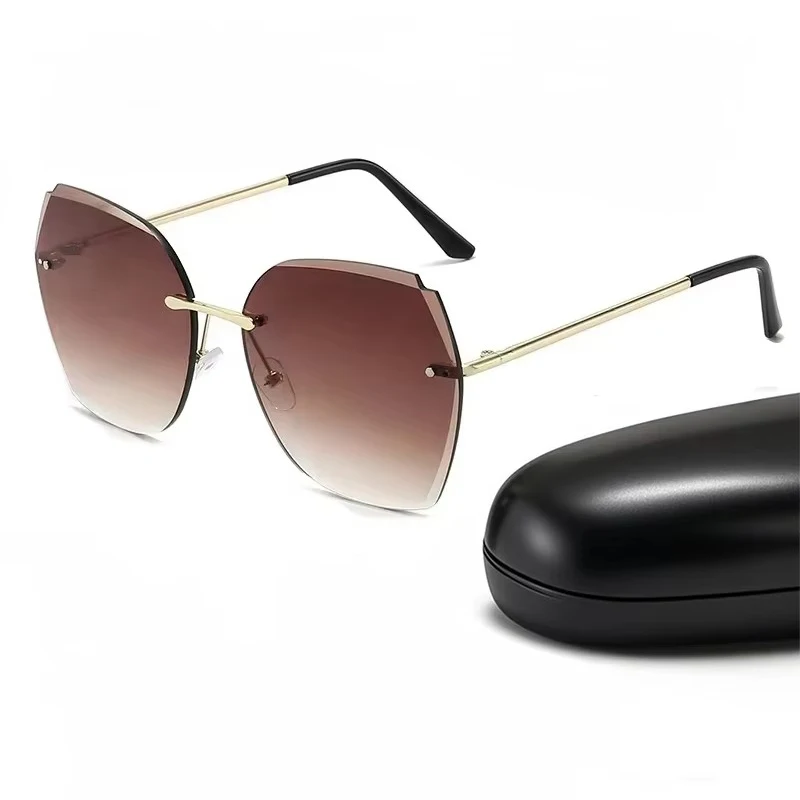 

Fashion Rimless Ocean Color Sunglasses for Men Women Classic Vintage Luxury Design Summer Beach UV400 Sun Glasses Eyewear 2025