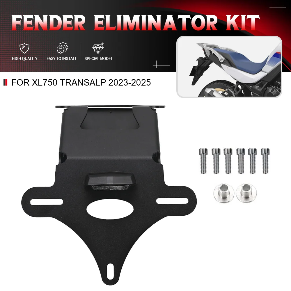 

For Honda XL750 TRANSALP 2023-2024-2025 Motorcycle License Plate Holder Bracket Rear Tail Tidy Fender Eliminator Kit Accessories