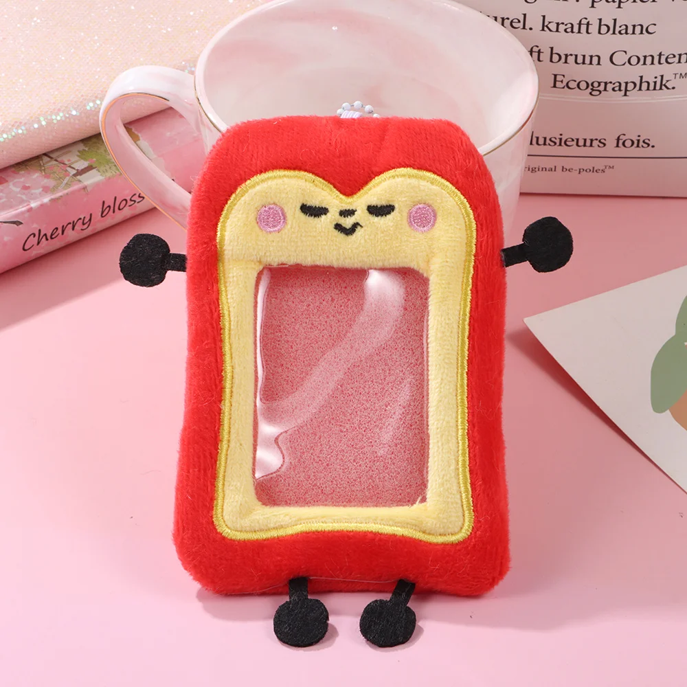 Fashion Cartoon Photocard Case Snowman/Bunny/Chicken Multifunctional Photo Card Holder Bag Keychain Cute Cards Sleeve Gift