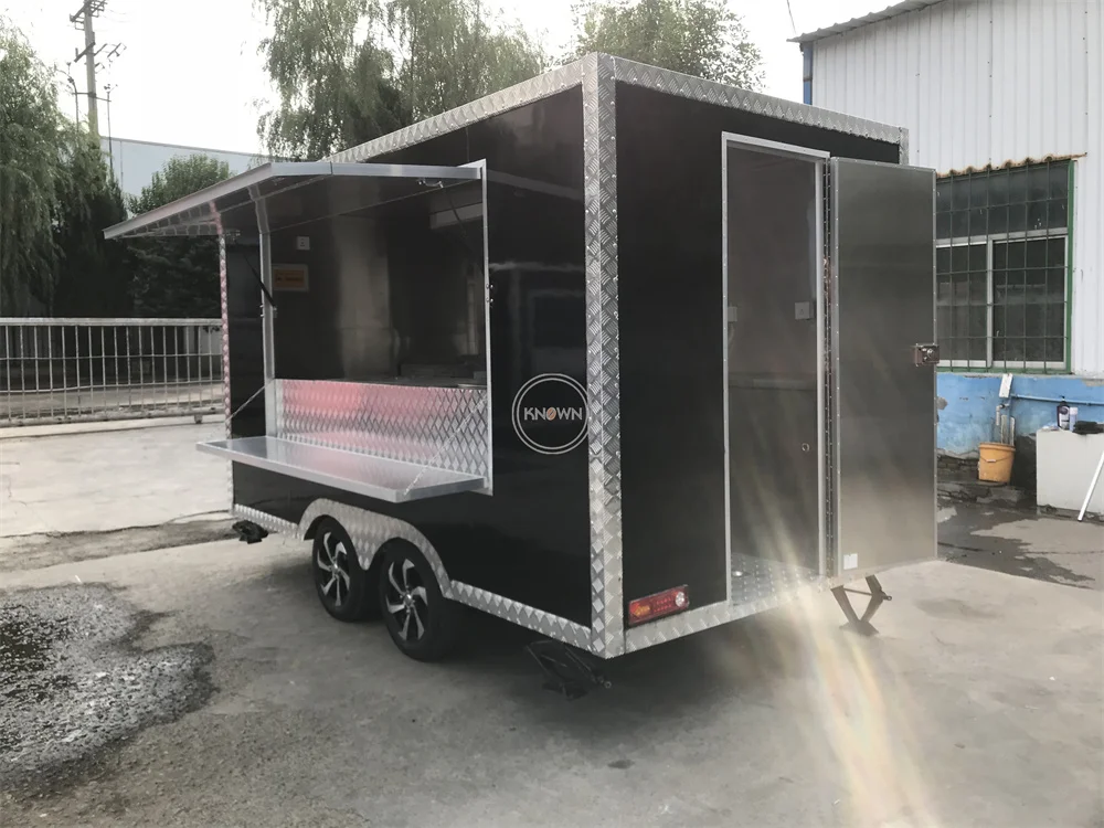 

Mobile Fast Food Truck Concession Kiosk Fully Catering Equipment Pizza Coffee Hot Dog Food trailer For Sale