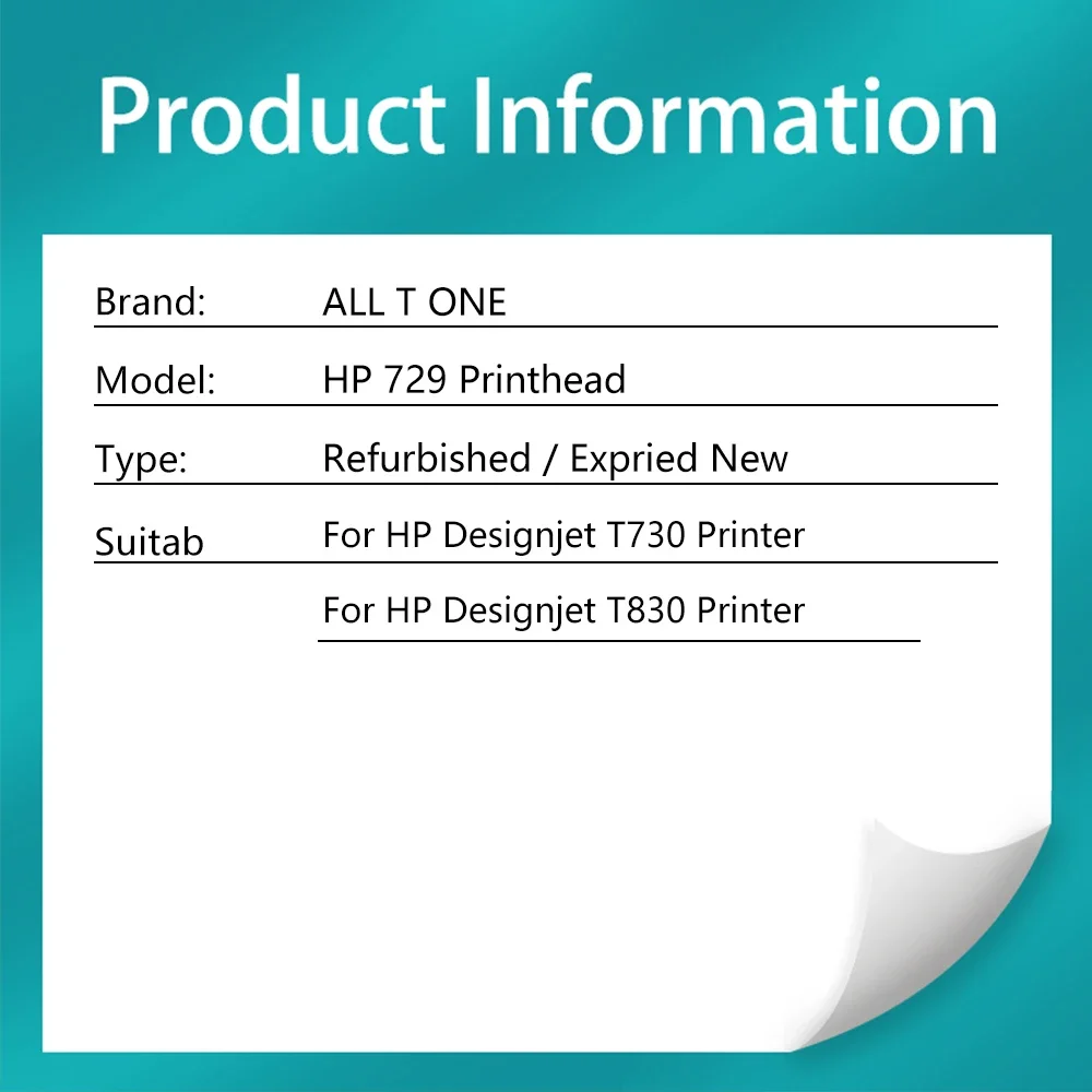 ใหม่สำหรับหัวพิมพ์ HP729 HP 728 F9J81A หัวพิมพ์728หัวพิมพ์สำหรับ HP Designjet T730 T830เครื่องพิมพ์