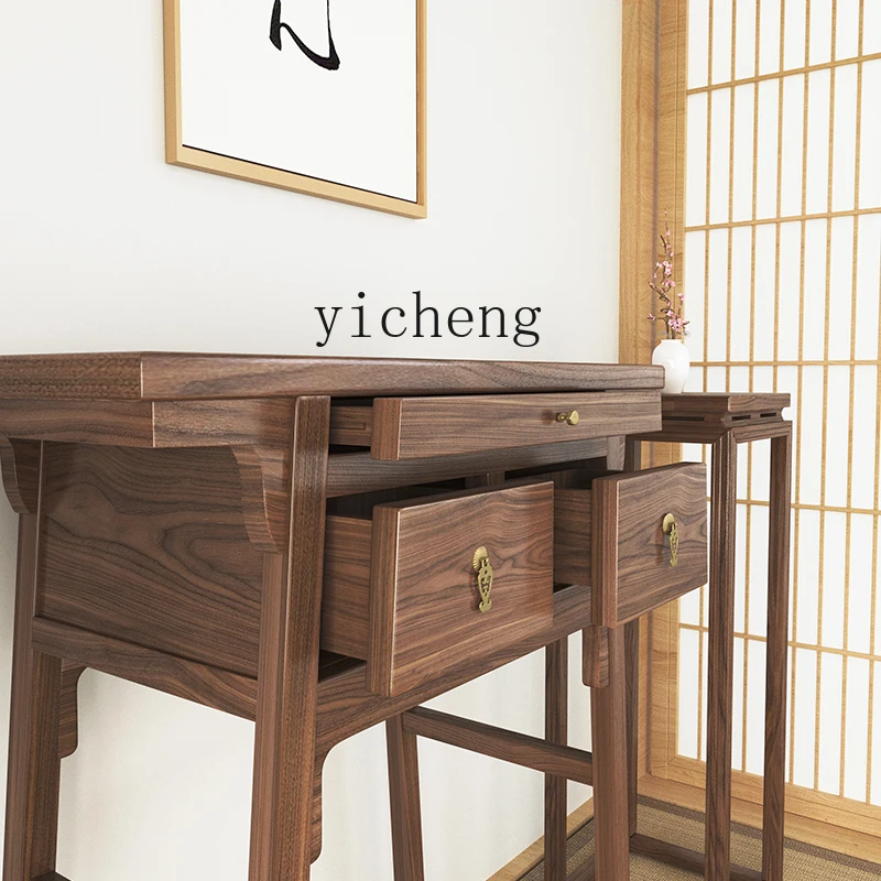 H3-24  New Chinese Shrine Table Household Solid Wood Buddha Table Simple Table Modern