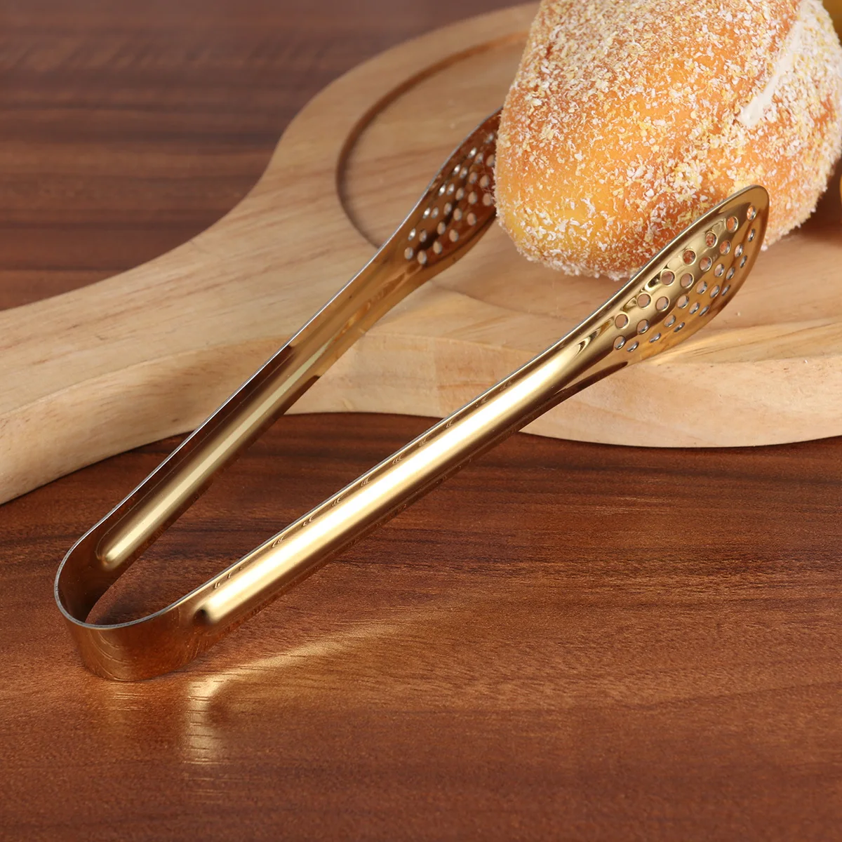 

4Pcs Stainless Steel Mini Food Serving Tongs 15cm Rustproof Heat Resistant Ice Cube Candy Bread Clip Home Party Use