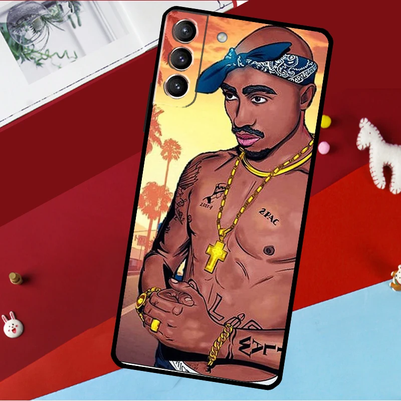 2Pac Hip Hop Singer Case For Samsung Galaxy S23 Ultra Plus S21 FE S20 FE S8 S9 S10 Note 10 20 S22 Ultra Cover