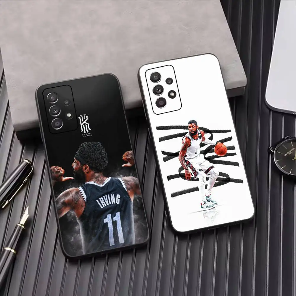 Funda para Teléfono con Diseño de Kyrie Irving, Estrella de Baloncesto, para Samsung Galaxy S23, S24, S25, S22, Ultra, S21, Plus, FE, Lite, Note, 10, Color Negro