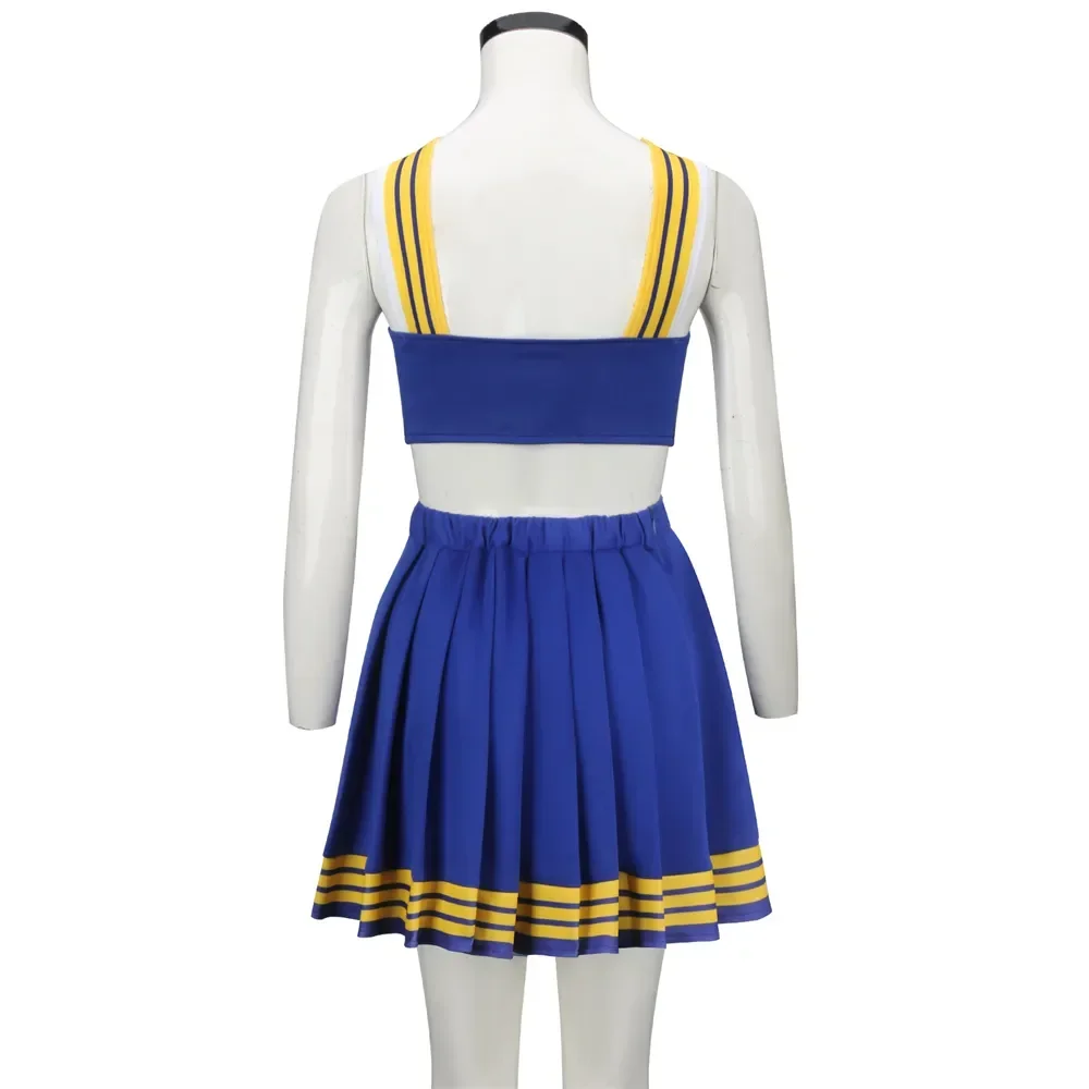 Seragam Cheerleader Taylor Showgirl TS Shake It Off Biru Putih Pakaian Cheerleading Kostum Pesta Halloween Gadis SMA
