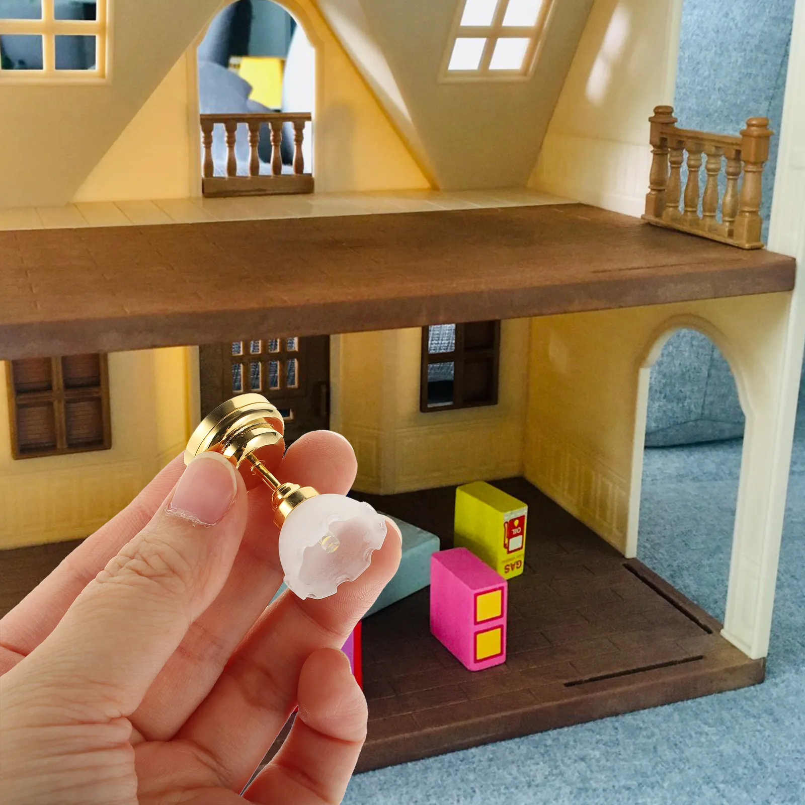 

Миниатюрная потолочная светодиодная лампа-цветок, подвесная люстра для миниатюрного дома, аксессуары для домашнего декора, миниатюрное осветительное украшение