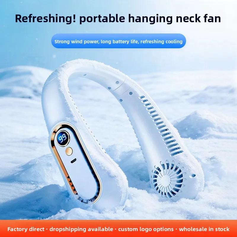 2026 new neck fan portable charging mini household lazy long battery life air conditioner fan summer outdoor