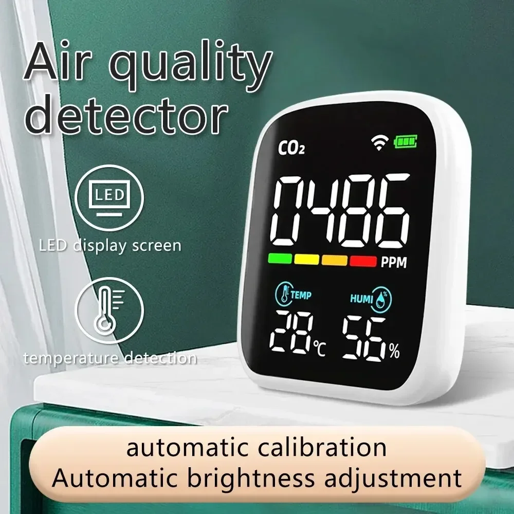 PV28-AW Graffiti Smart Connect WIFI Infrared Carbon Dioxide Detector Portable Temperature and Humidity Air Quality Monitor