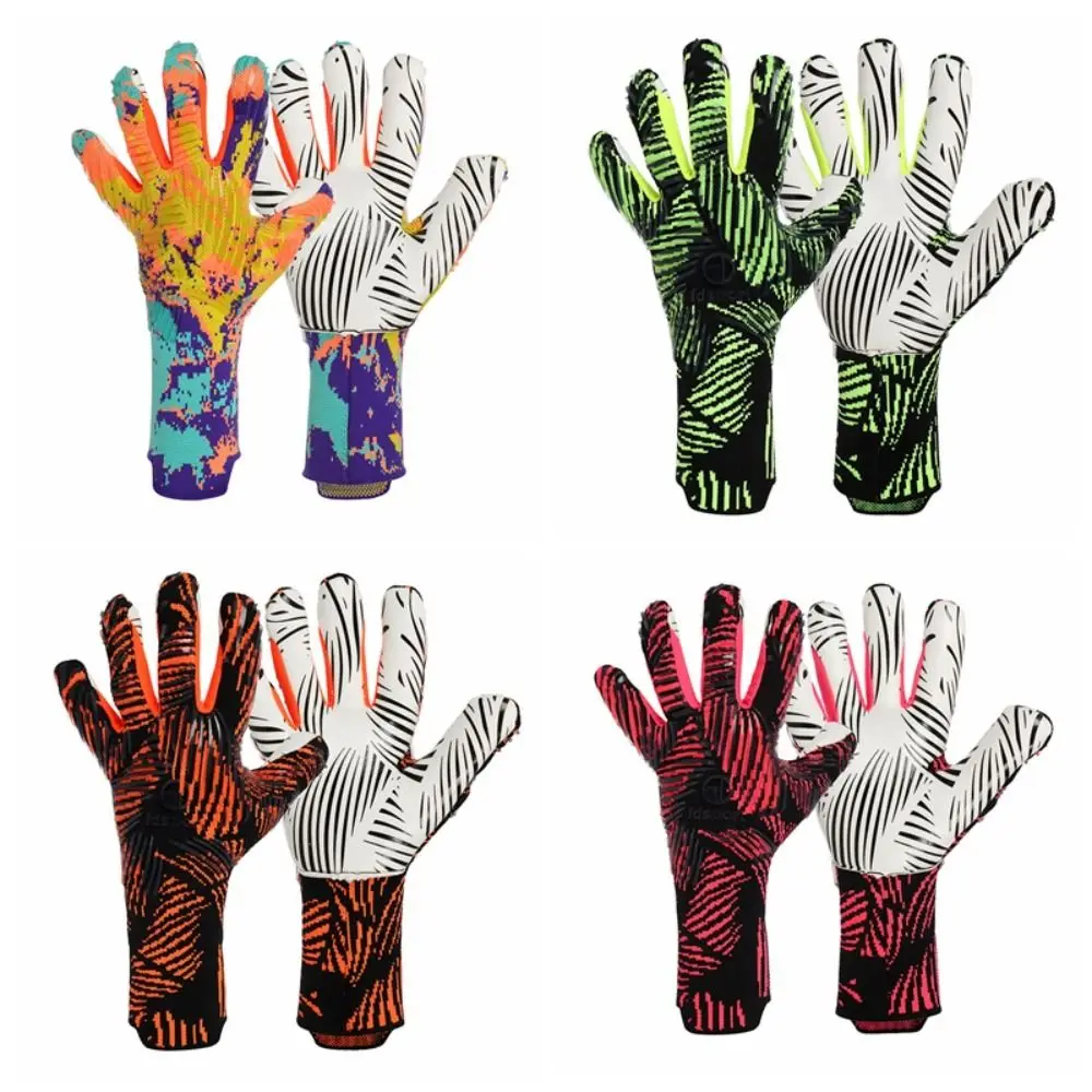 Anti Slip Goalkeeper Gloves Thickened Latex Kids Football Goalie Gloves Adjustable Breathable Game Goalkeeper Gloves