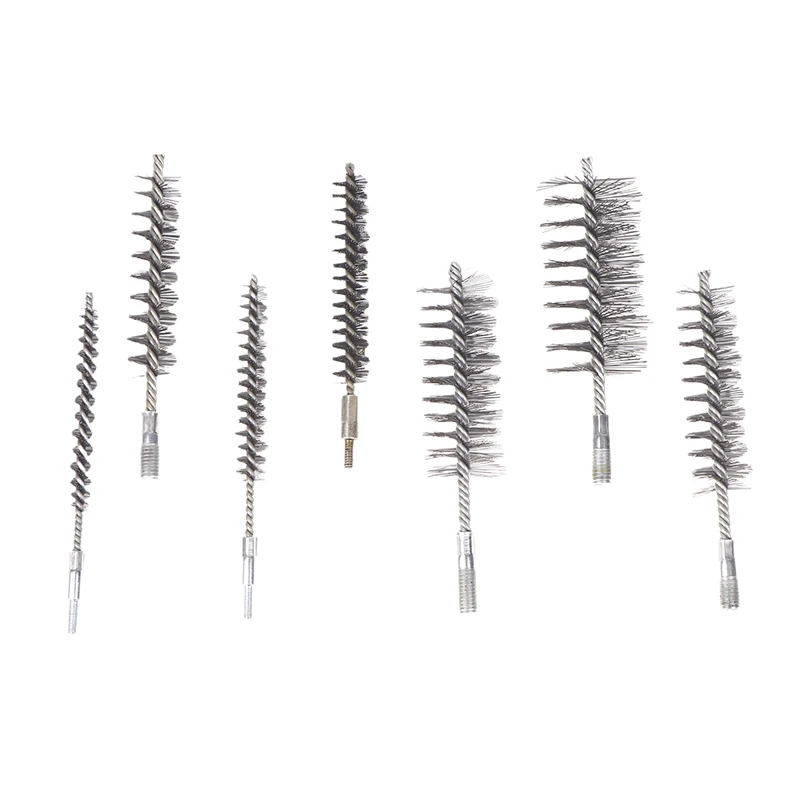 1PC Chimney Cleaning Brush For Pipe Cleaning Polishing 10-50mm Threaded Wire Brush Metal Handle Stainless Steel Brush