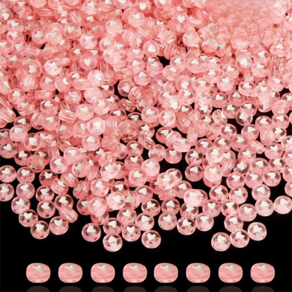 700Pcs DIY Crafts Alphabet Beads Straight-Hole Mixed Colors Bead Stringing Materials Macaron Interesting Letter Flat Beads