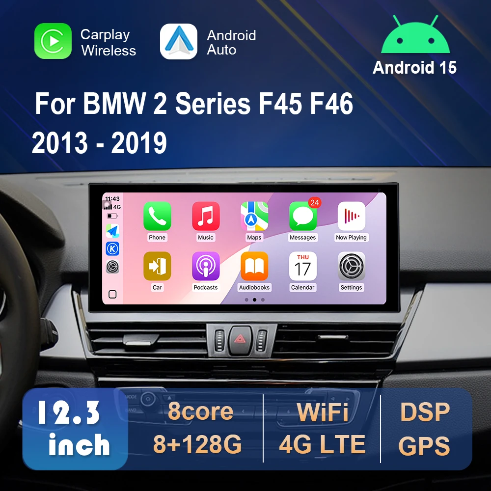 

Android 16 Carplay HD Touch Screen 4G for BMW 2 Series F45 F46 2013 2014 - 2019 System Car Radio Video Multimedia Player DSP