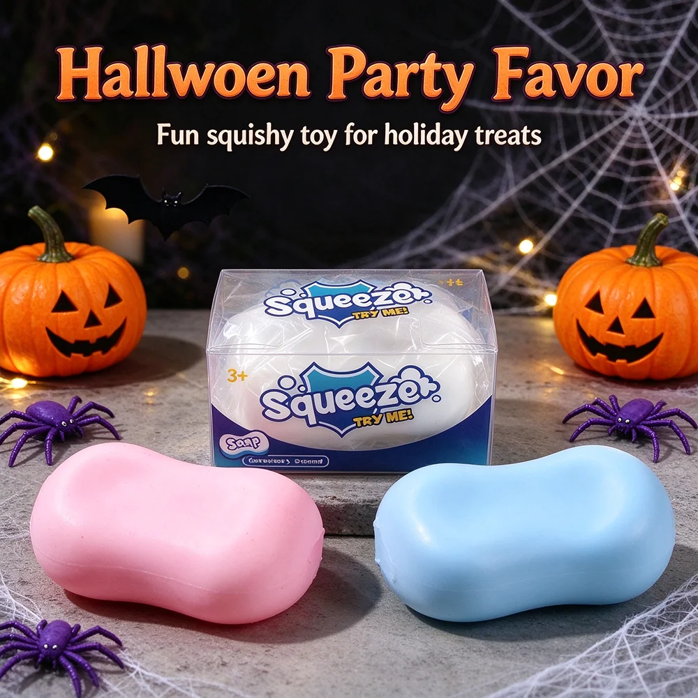 Creative Soap Shape Squishy Toy Sensory Fidget Stress Relief Toy Thanksgiving Black Friday Christmas Present