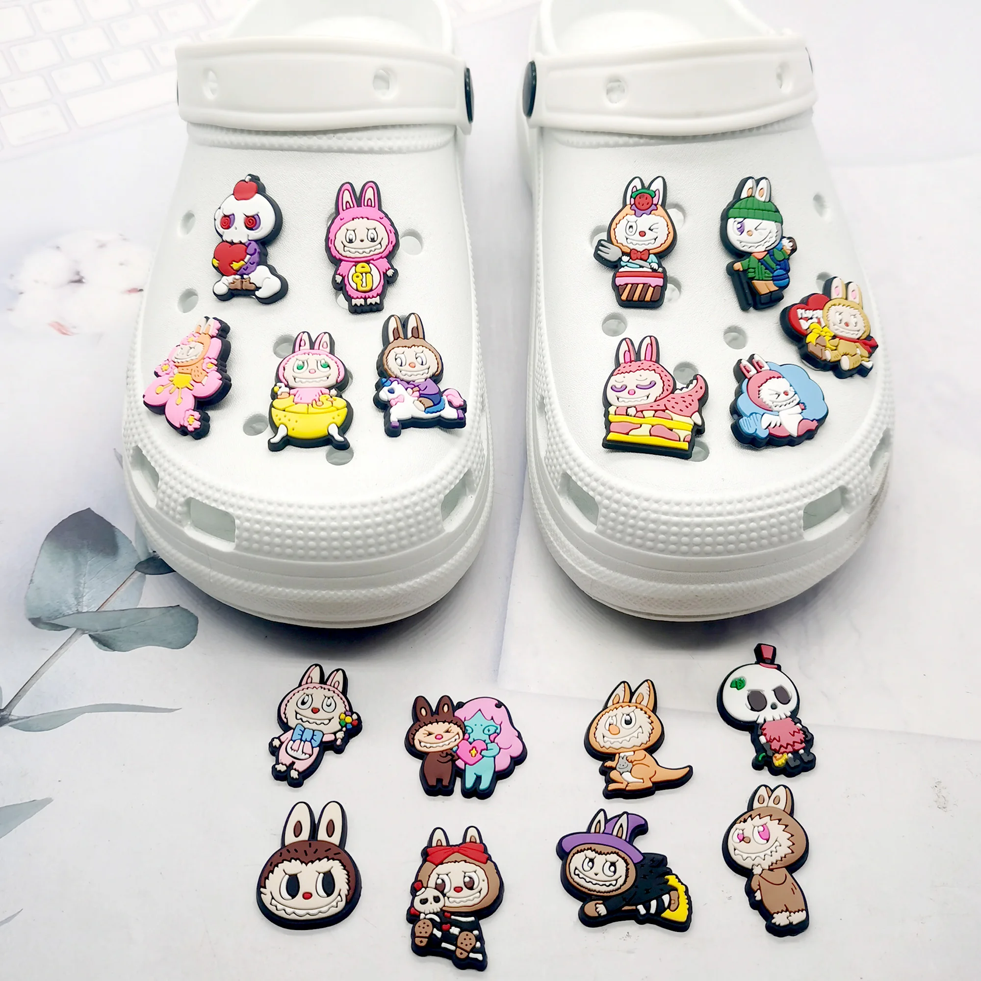 

1-18PCS Monsters PVC Children Shoes Charms Decorations Cartoon Clogs Sandals Button for Lovely Holiday Gifts