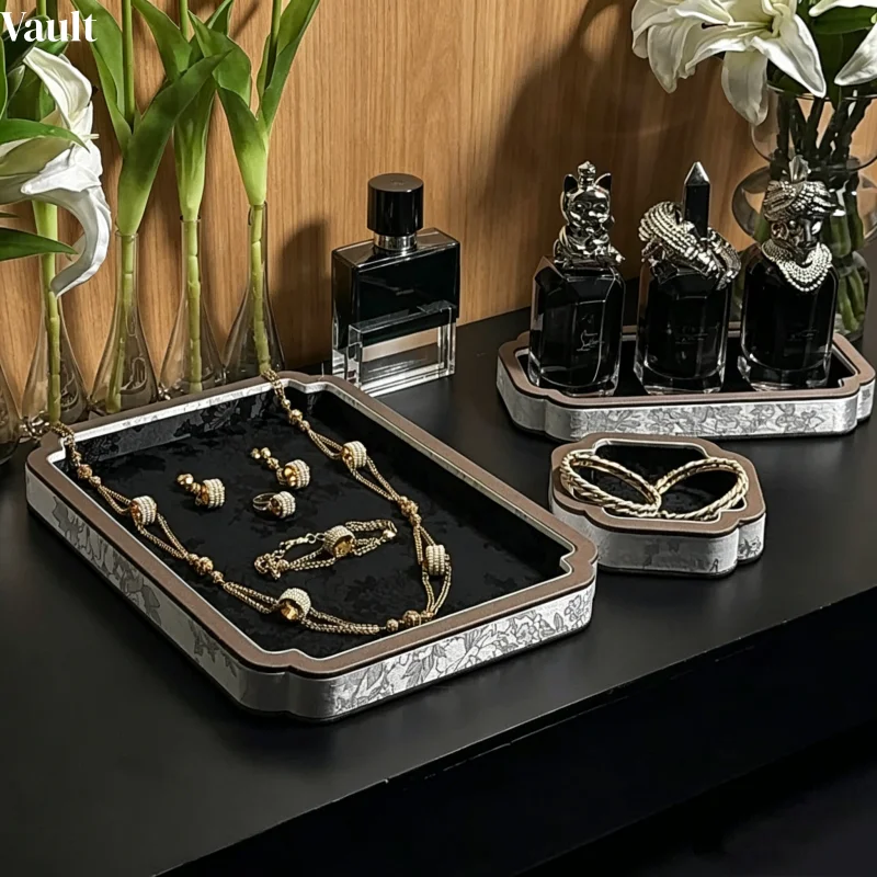 

Palace Style Jewelry Tray & Organizer, Storage Display for Rings Bracelets Jade Ware, Home Decor Counter Stand