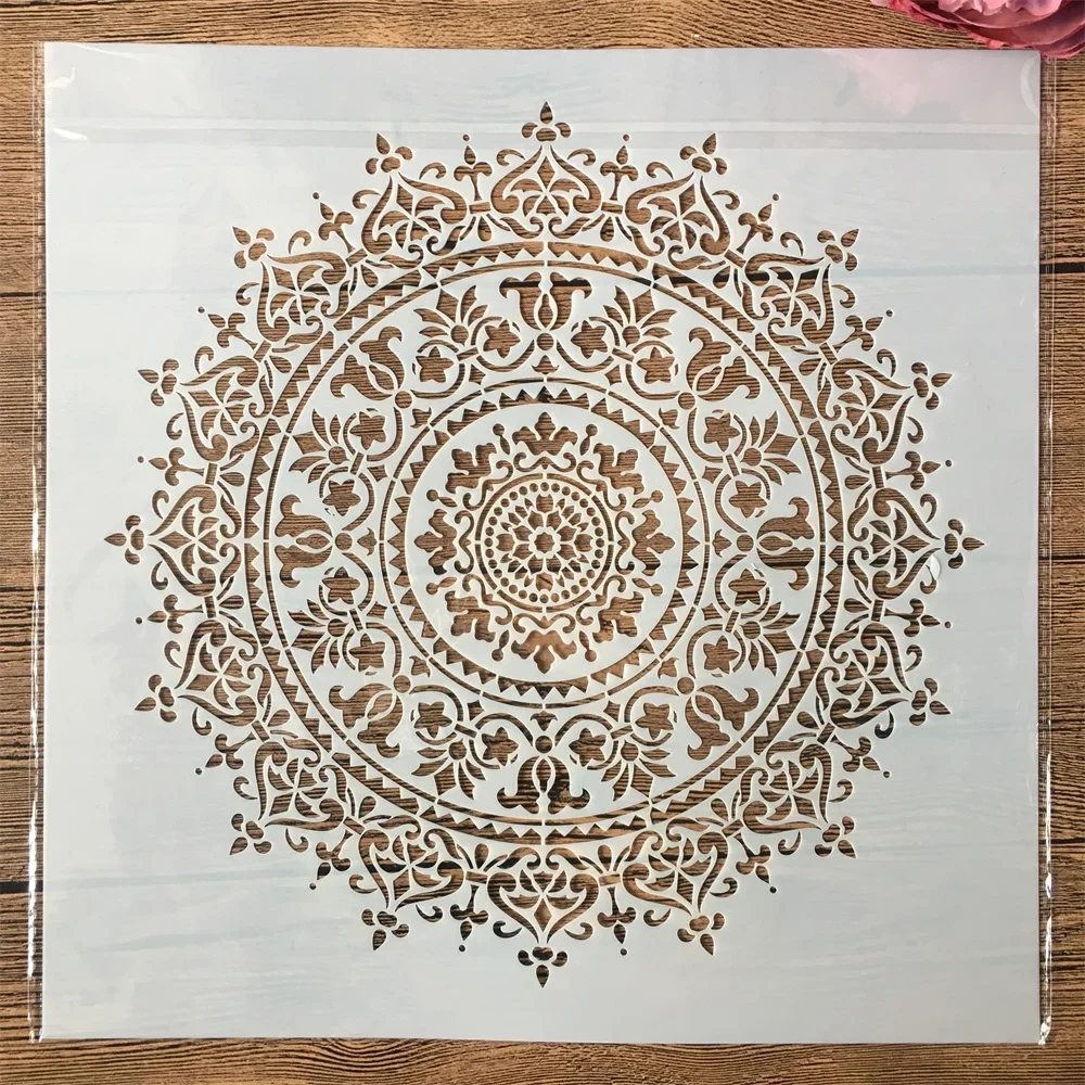 30*30cm Big Geometry Mandala Round DIY Layering Stencils Painting Scrapbook Coloring Embossing Album Decorative Template