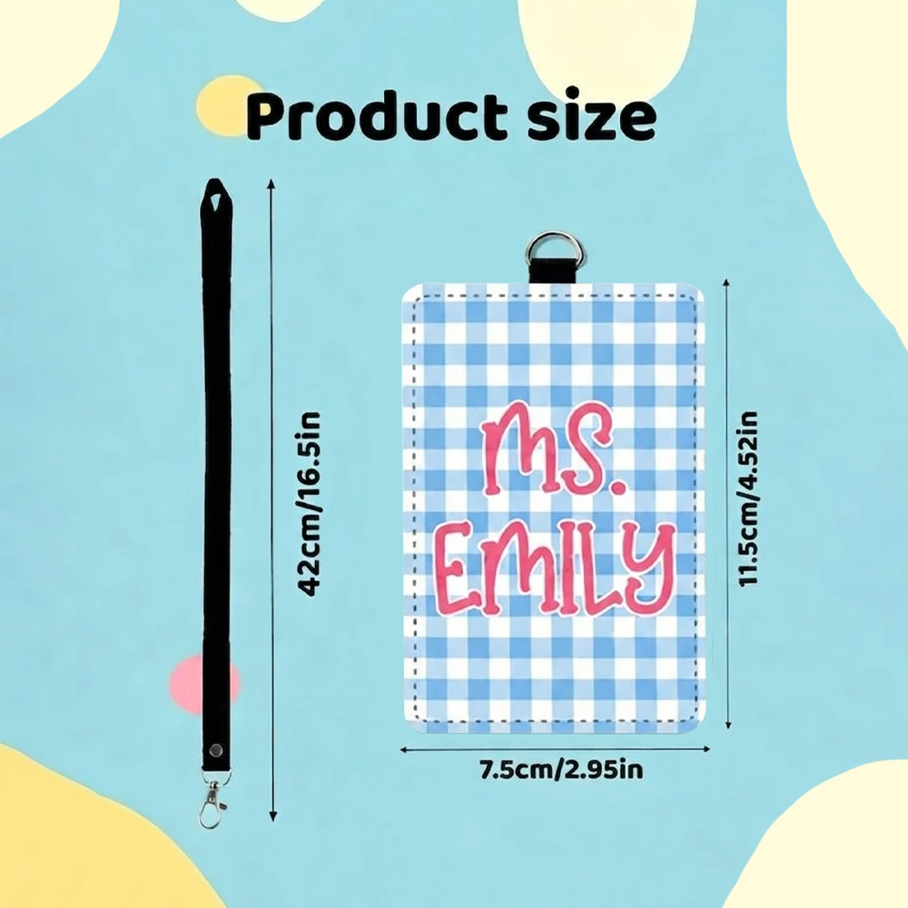 Custom Name Teacher Work Card Holder,Unique Personalized Appreciation Present, Back To School Season, Daily Staff ID Holder