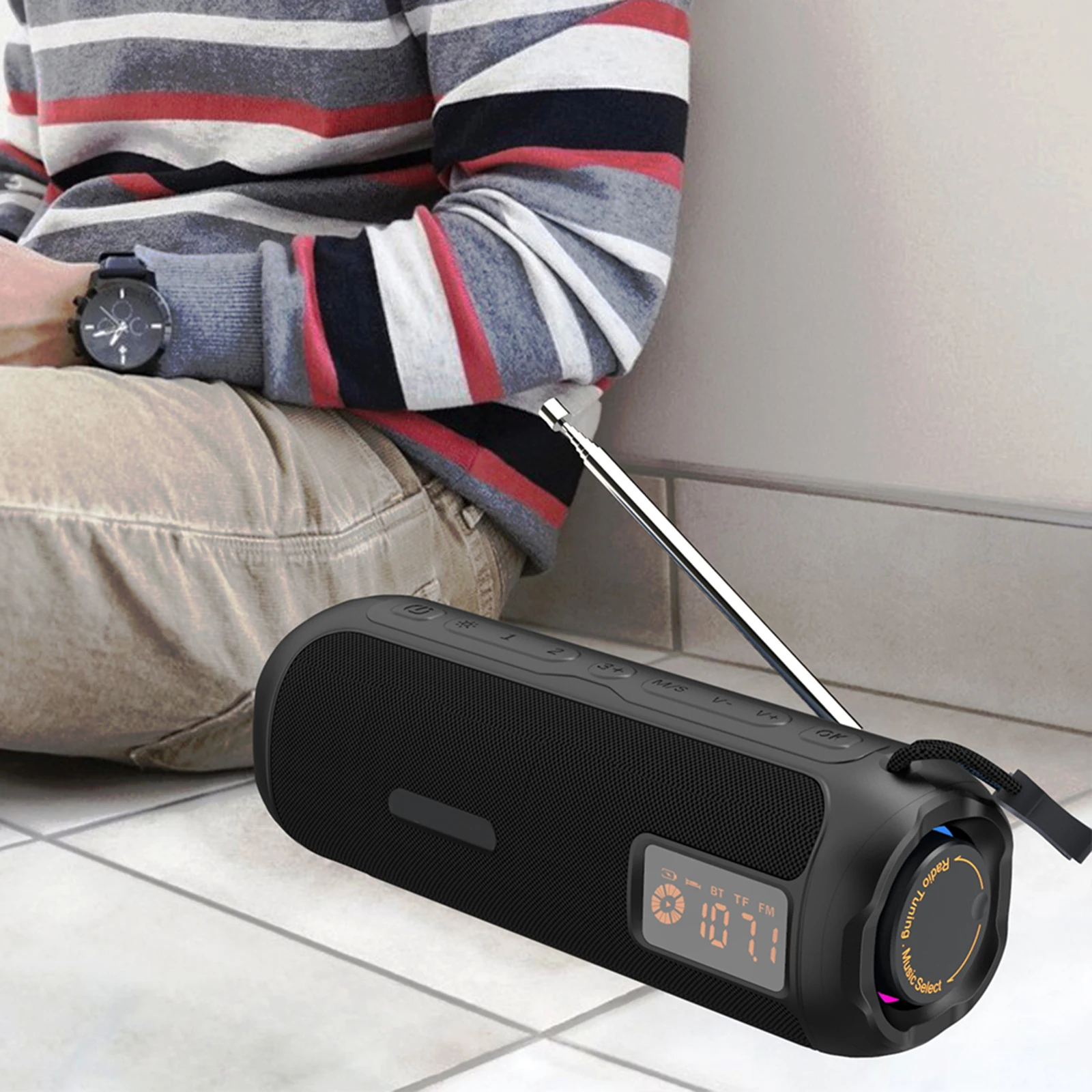 

Беспроводной динамик BT, портативное радио с поддержкой TF-карты, перезаряжаемое радио для дома и улицы