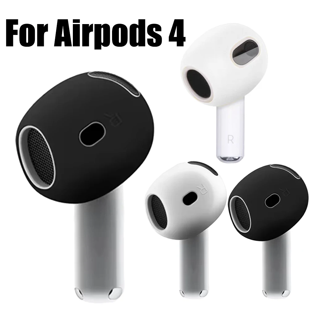3 Paar Silikon-Ohrstöpsel für Apple AirPods 4, Ersatz-Ohrhörer aus ultradünnem Gummi für Airpod 4, rutschfeste Kopfhörerabdeckung – Detail 3