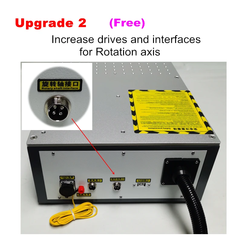 50W Raycus Fiber Laser Marking Machine Cutting Steel Laser Machine With Rotary Axis For Metal Gold Silver Jewelry Engraving