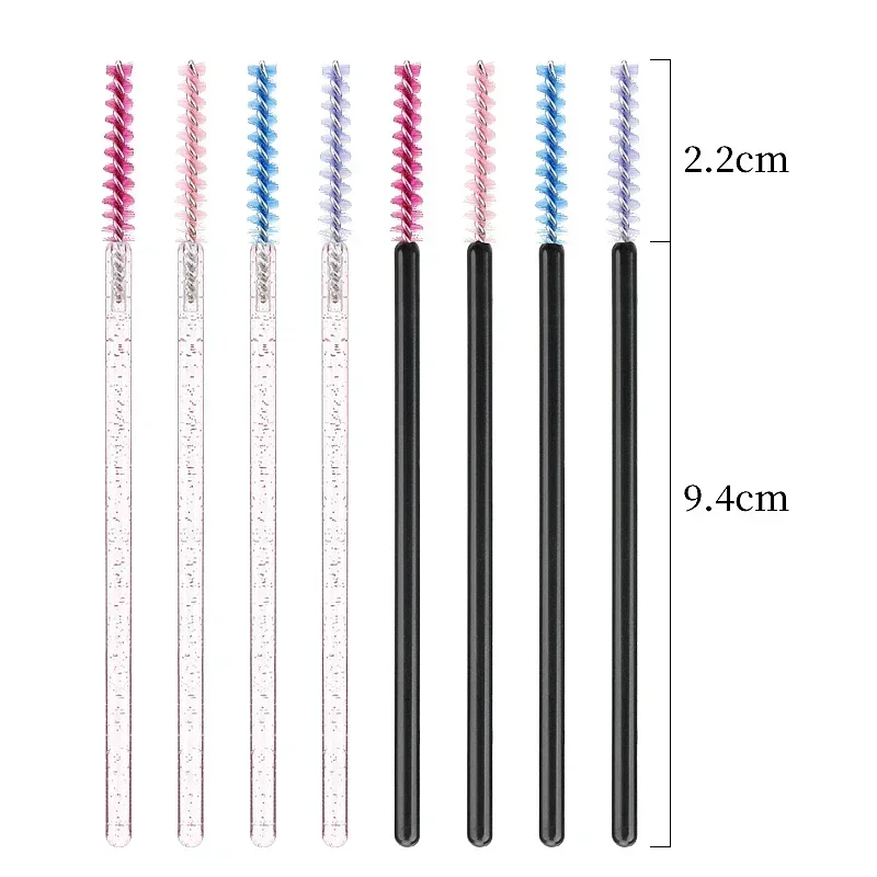 50pcs Grafted eyelashes Single color disposable eyelash brush Spiral eye Makeup Eyelash curler makeup brush cosmetic tools