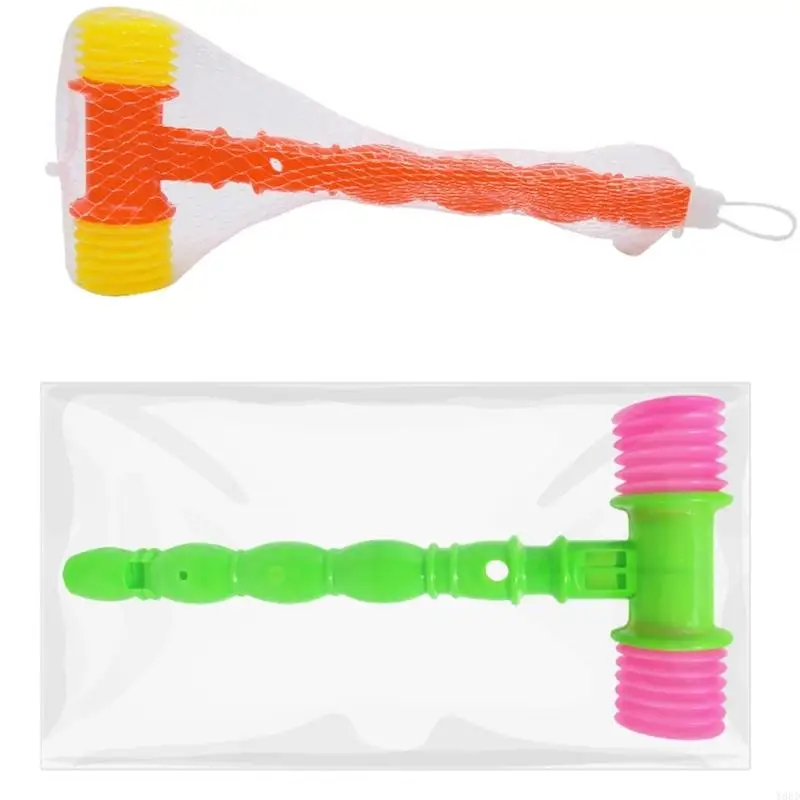 Y88D Kids Scheaky Toy Hammer sensorial Toy Rattle Handle plástico seguro para brincadeiras divertidas e envolventes